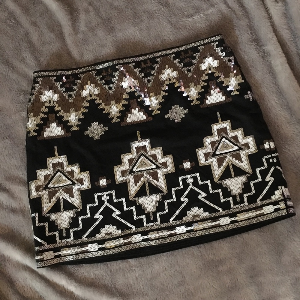 XS Express Sequined Stretch Skirt